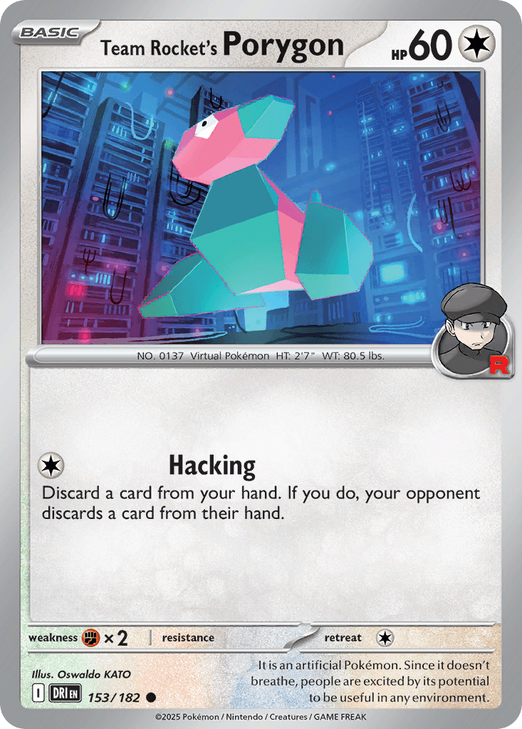 Team Rocket's Porygon Pokémon card