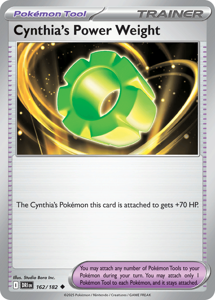 Cynthia's Power Weight Pokémon card