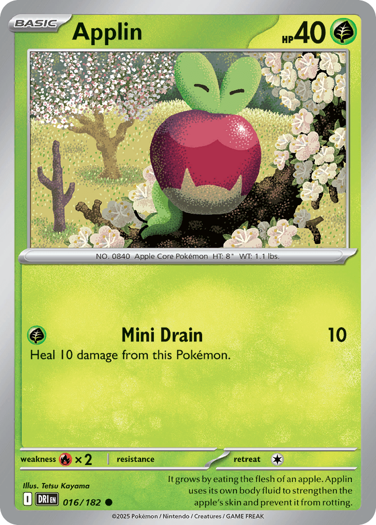Applin Pokémon card