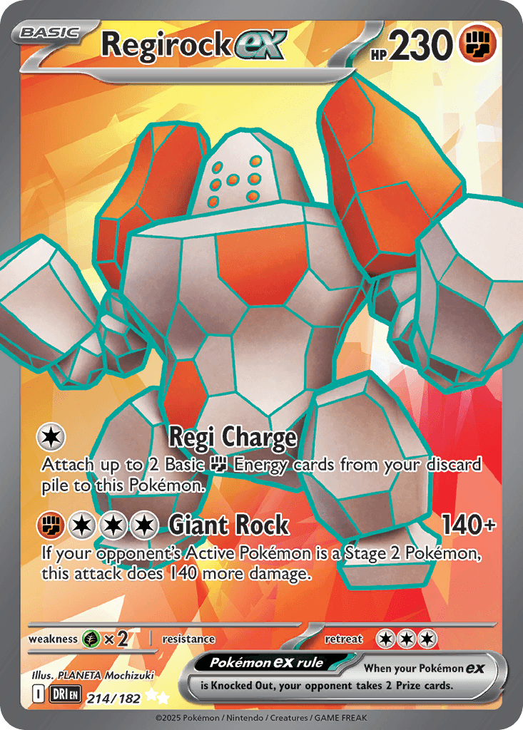 Regirock ex Pokémon card
