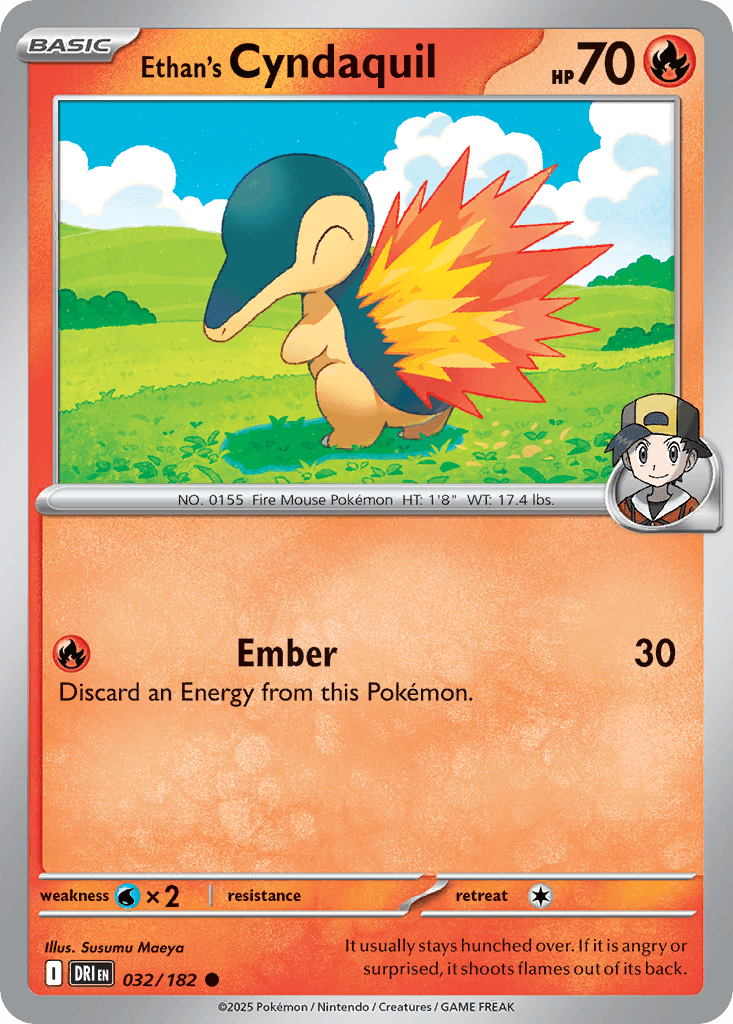Ethan's Cyndaquil Pokémon card