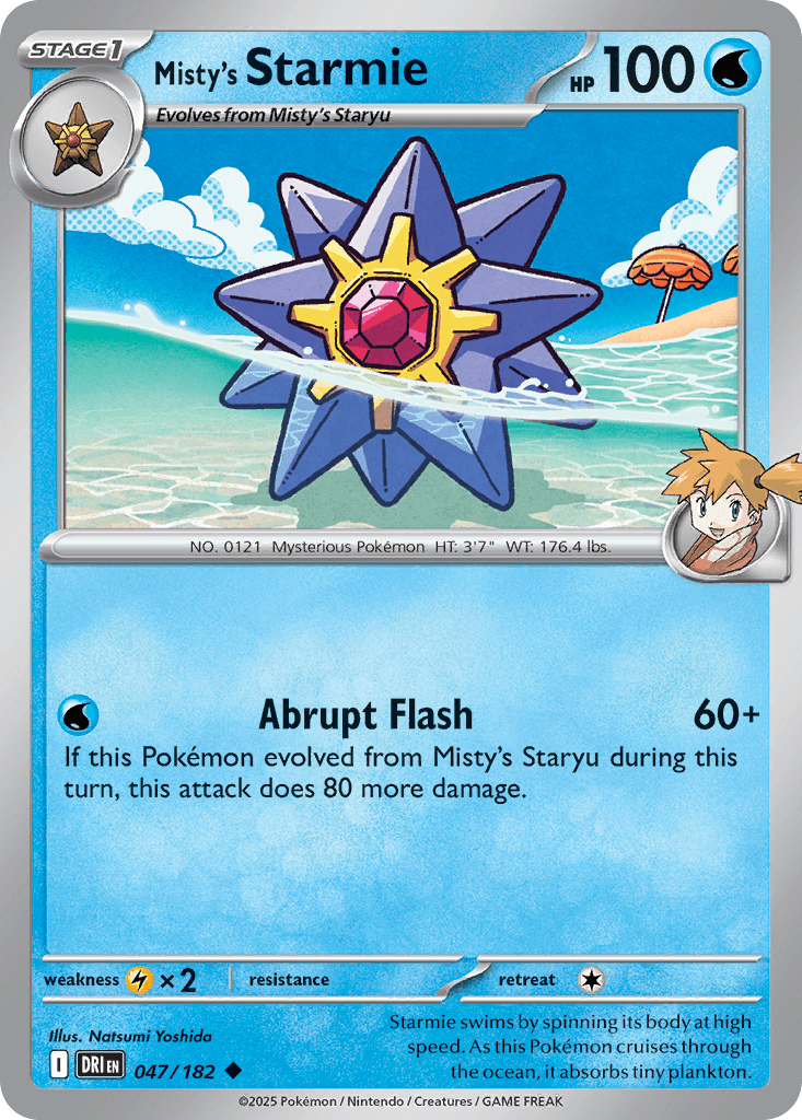 Misty's Starmie Pokémon card