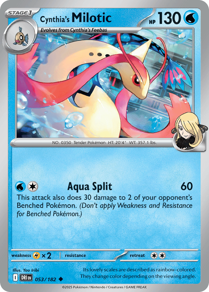 Cynthia's Milotic Pokémon card