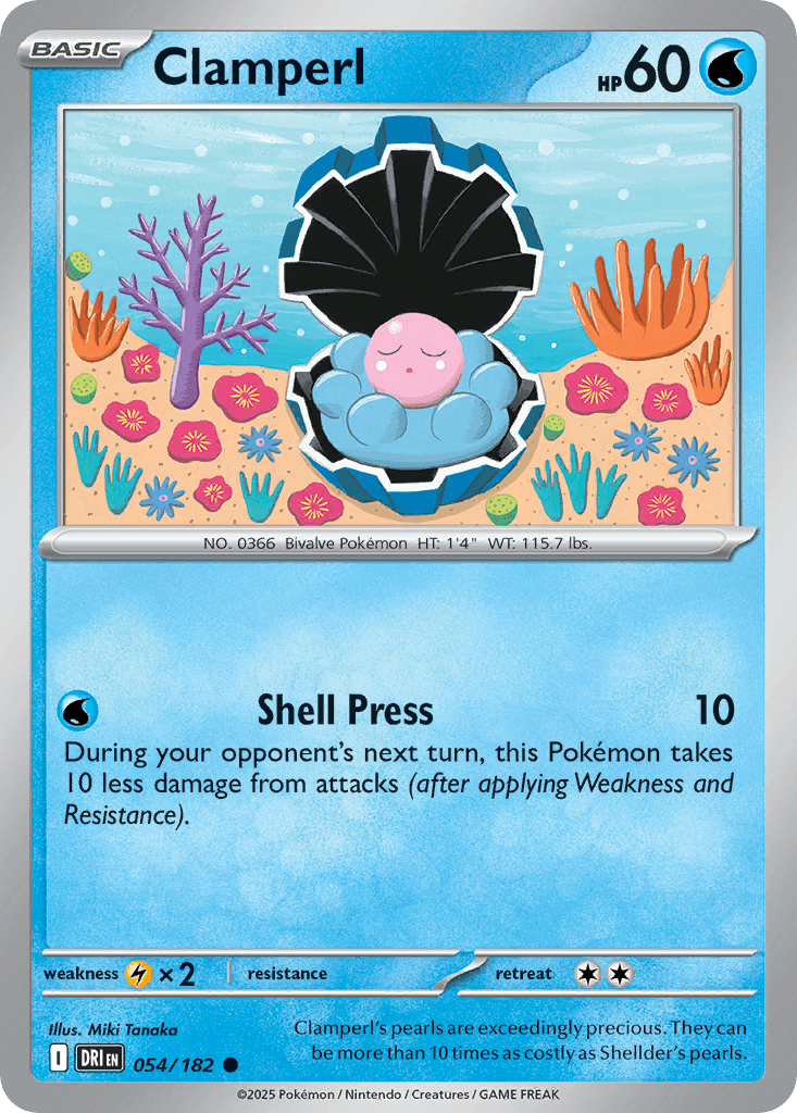 Clamperl Pokémon card