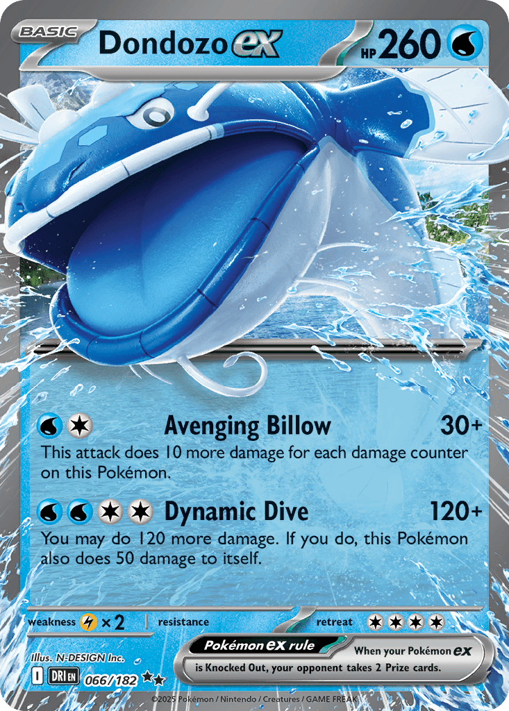 Dondozo ex Pokémon card