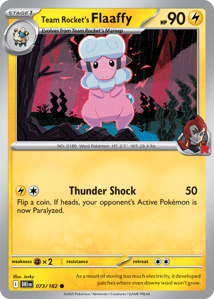 Team Rocket's Flaaffy Pokémon card