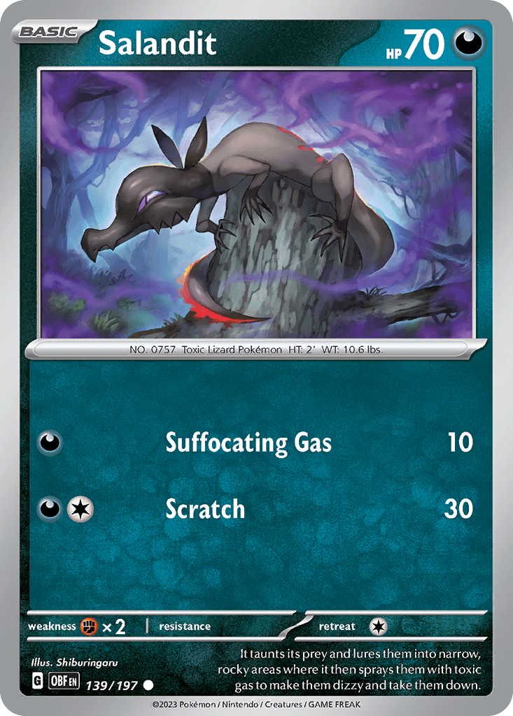 Salandit Pokémon card