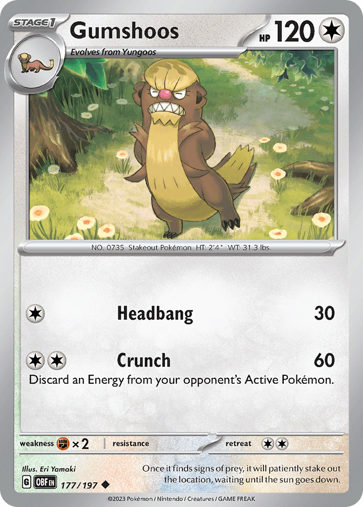 Gumshoos Pokémon card
