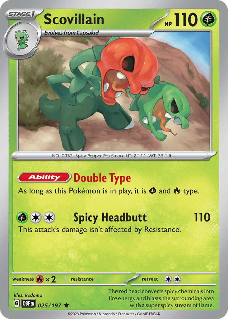 Scovillain Pokémon card
