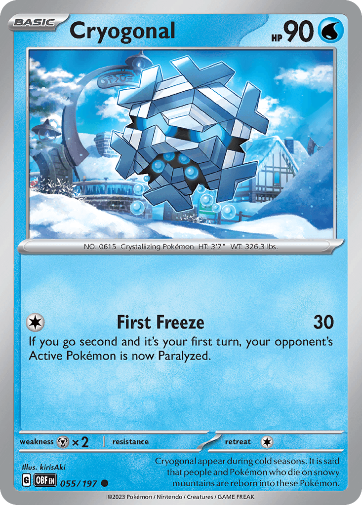 Cryogonal Pokémon card