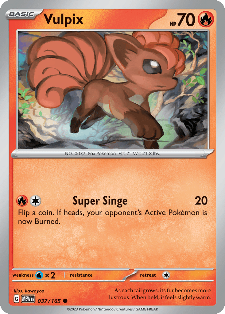 Vulpix Pokémon card