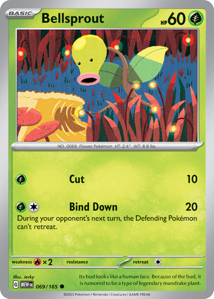 Bellsprout Pokémon card