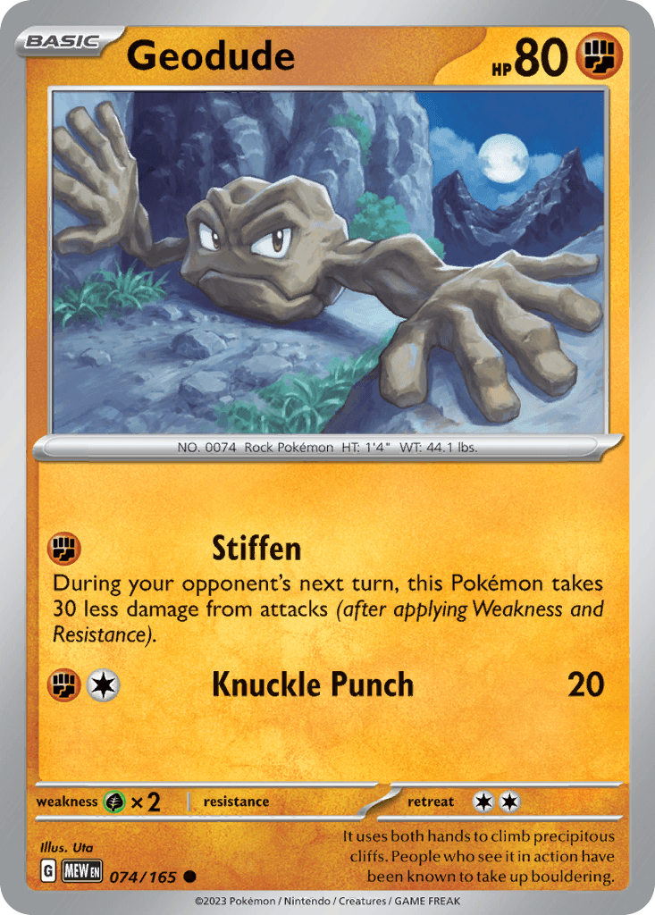 Geodude Pokémon card