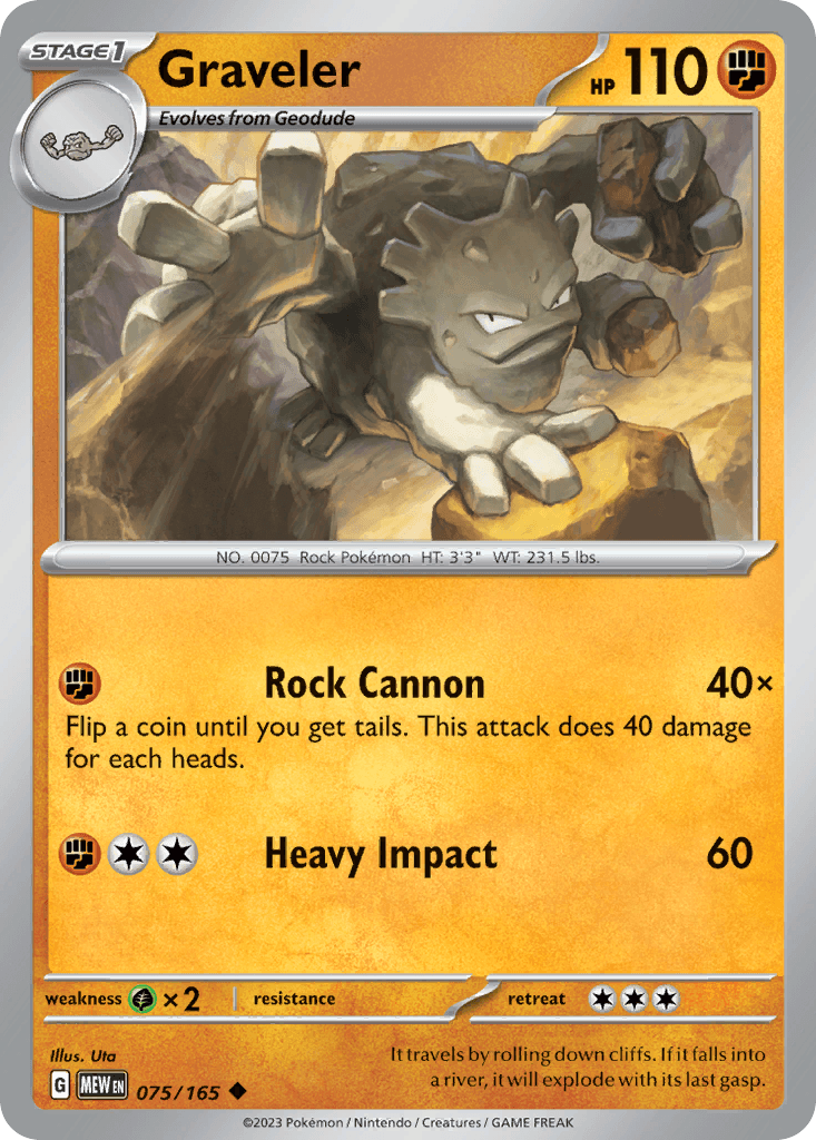 Graveler Pokémon card