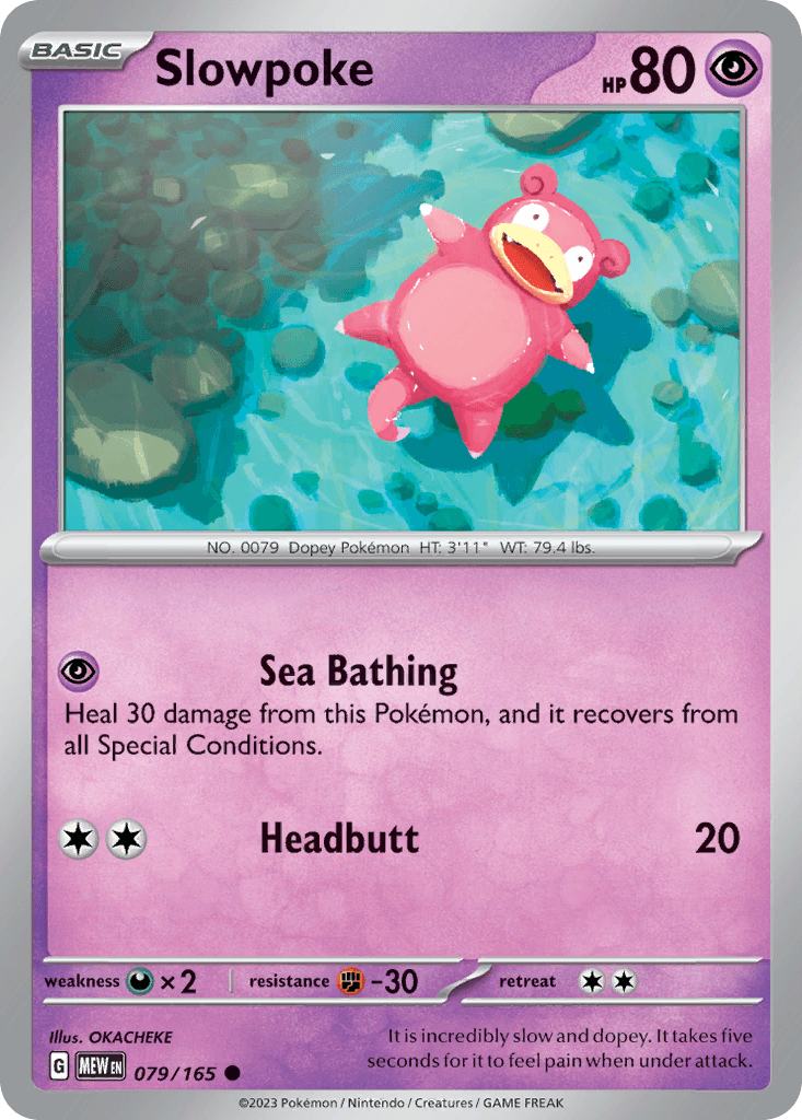 Slowpoke Pokémon card