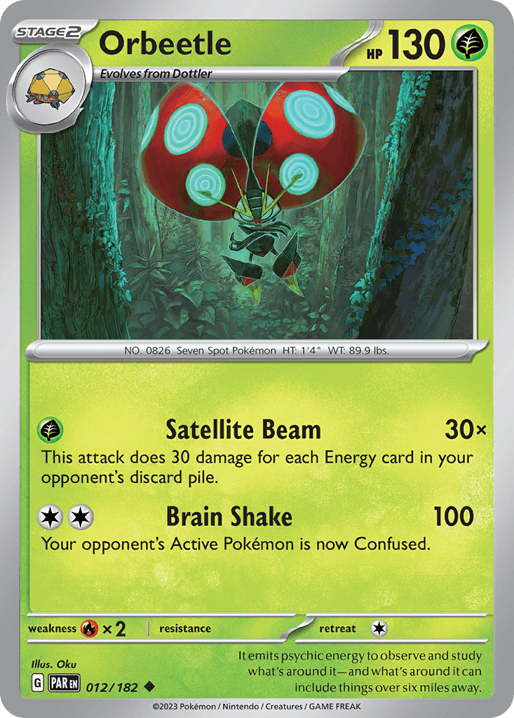 Orbeetle Pokémon card