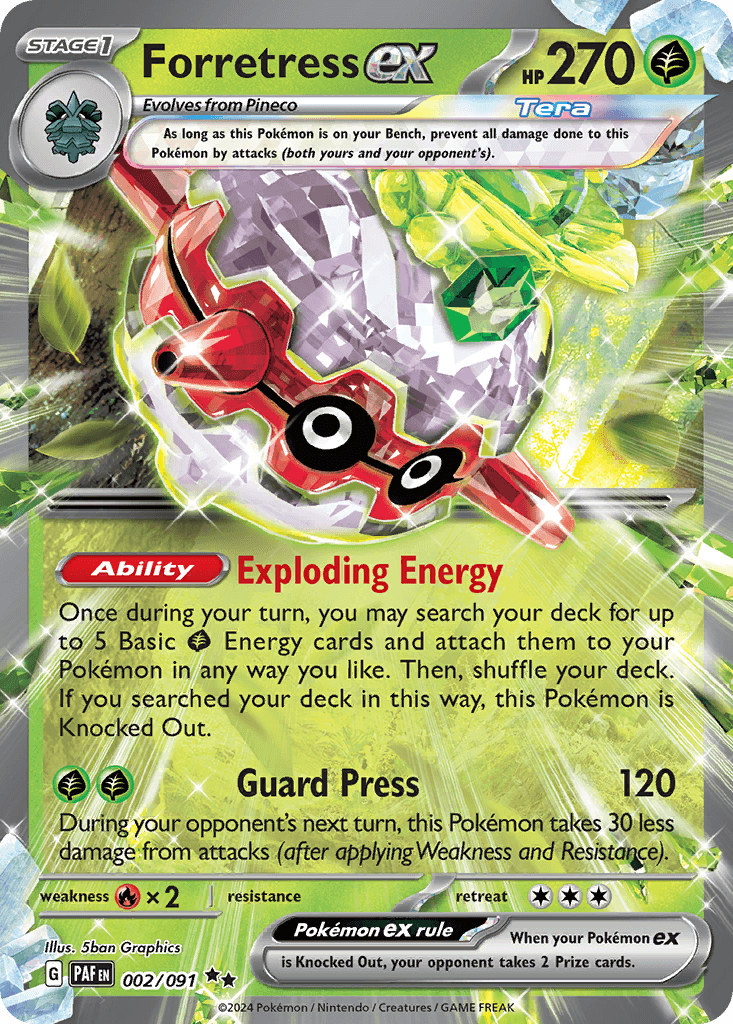 Forretress ex Pokémon card