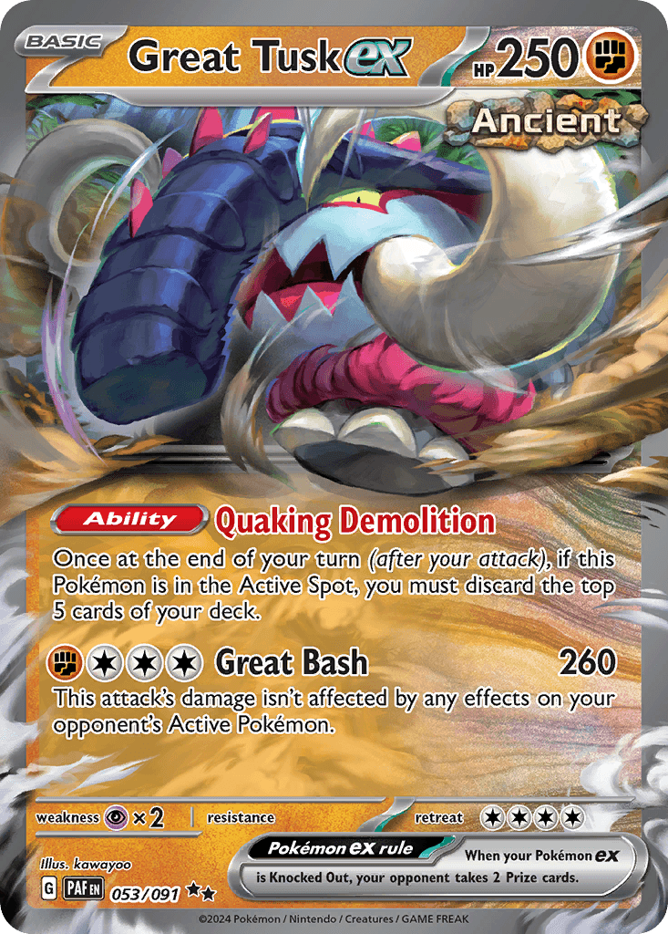 Great Tusk ex Pokémon card