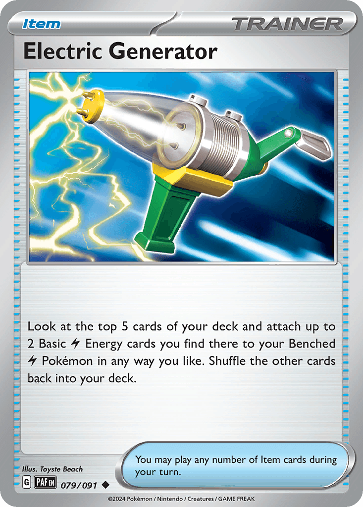 Electric Generator Pokémon card