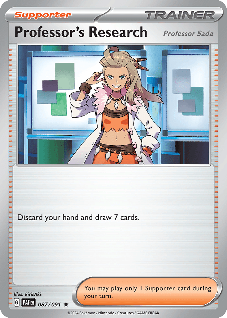 Professor's Research Pokémon card