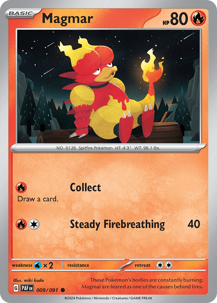 Magmar Pokémon card