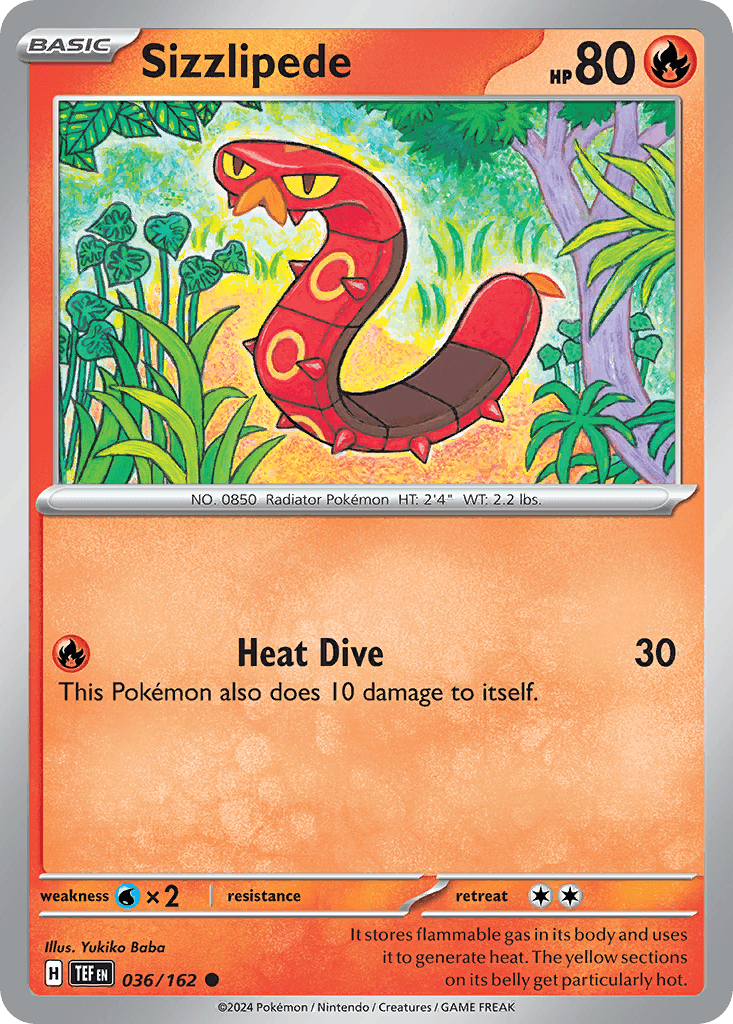 Sizzlipede Pokémon card