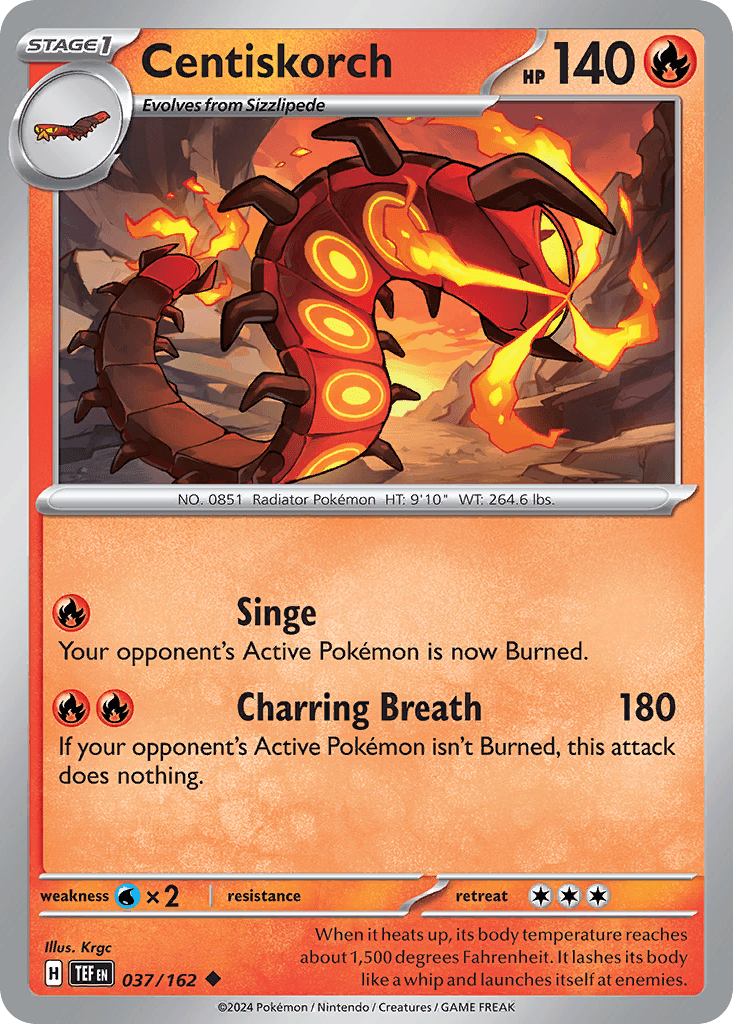 Centiskorch Pokémon card
