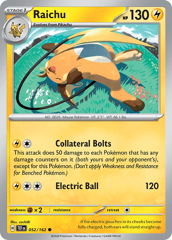 Raichu Pokémon card