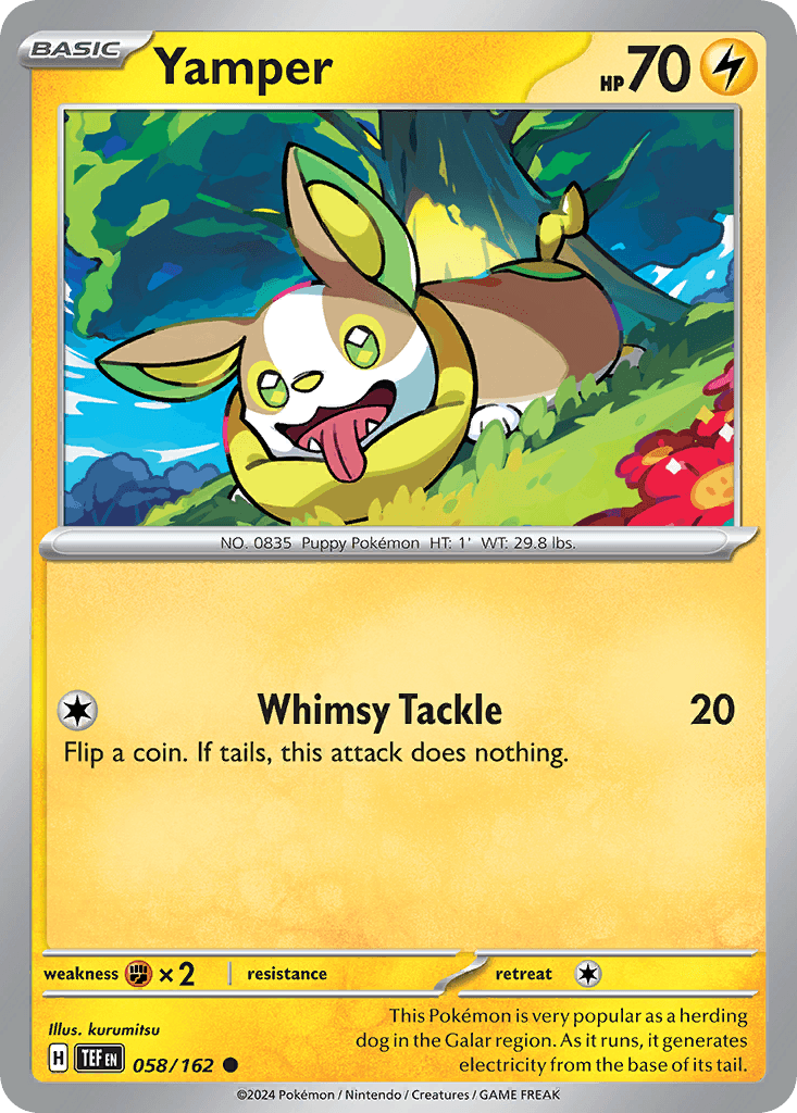 Yamper Pokémon card