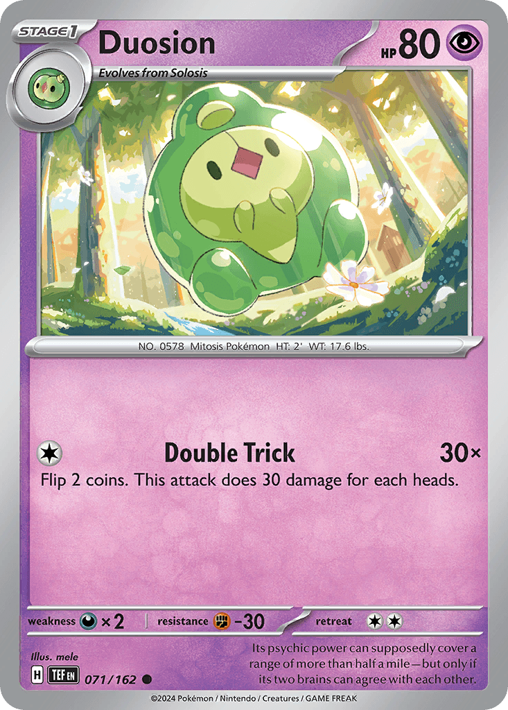 Duosion Pokémon card