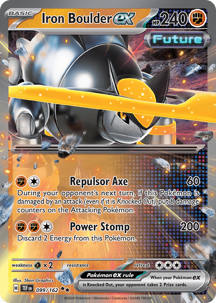 Iron Boulder ex Pokémon card