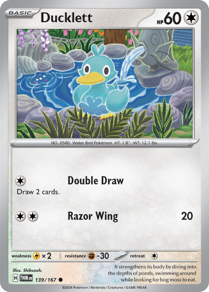 Ducklett Pokémon card