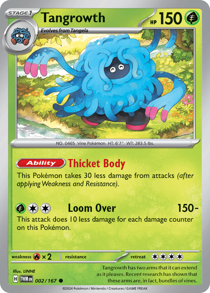 Tangrowth Pokémon card