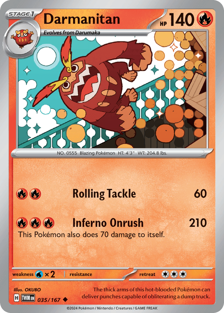 Darmanitan Pokémon card