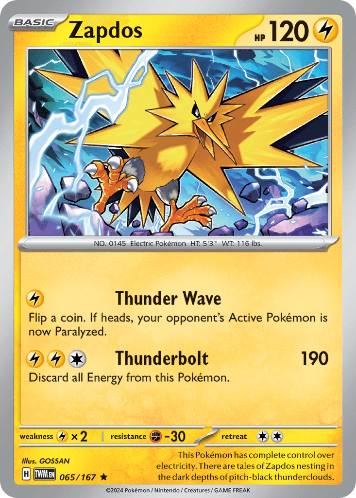 Zapdos Pokémon card