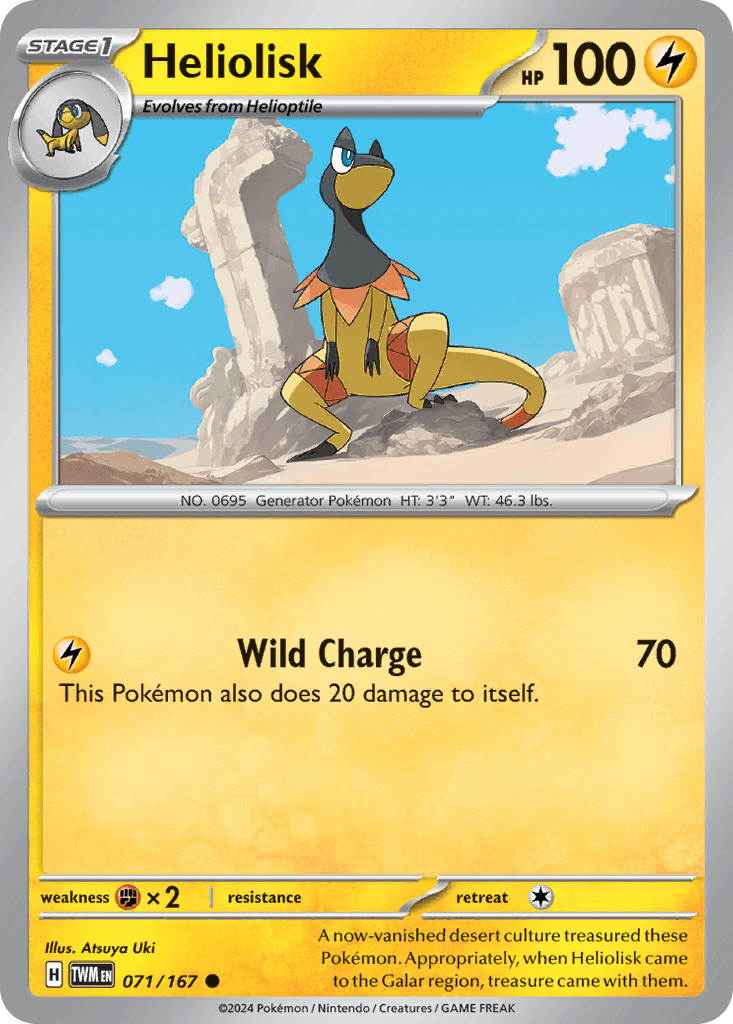 Heliolisk Pokémon card