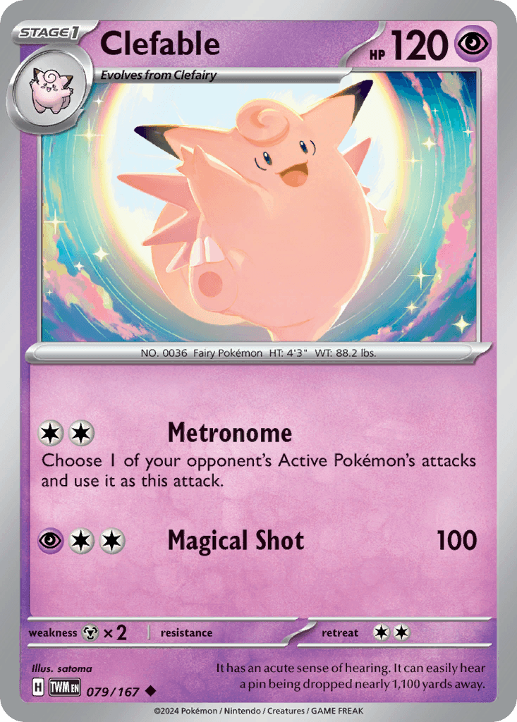 Clefable Pokémon card