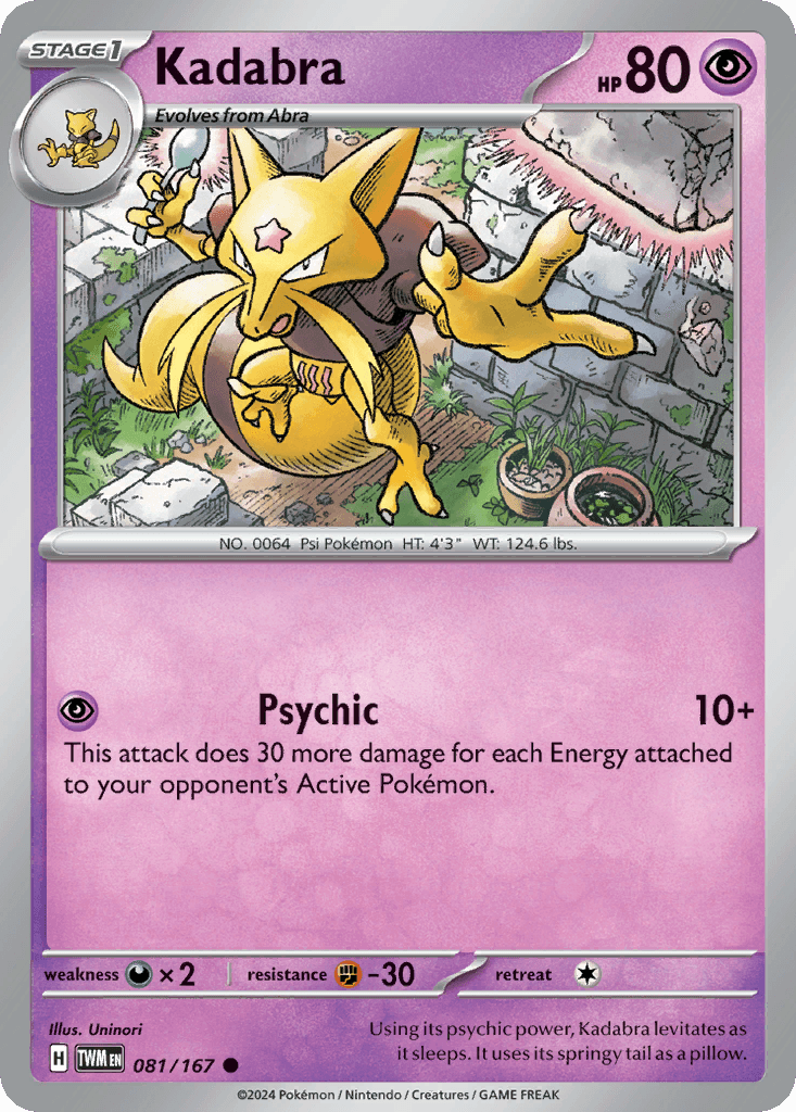 Kadabra Pokémon card