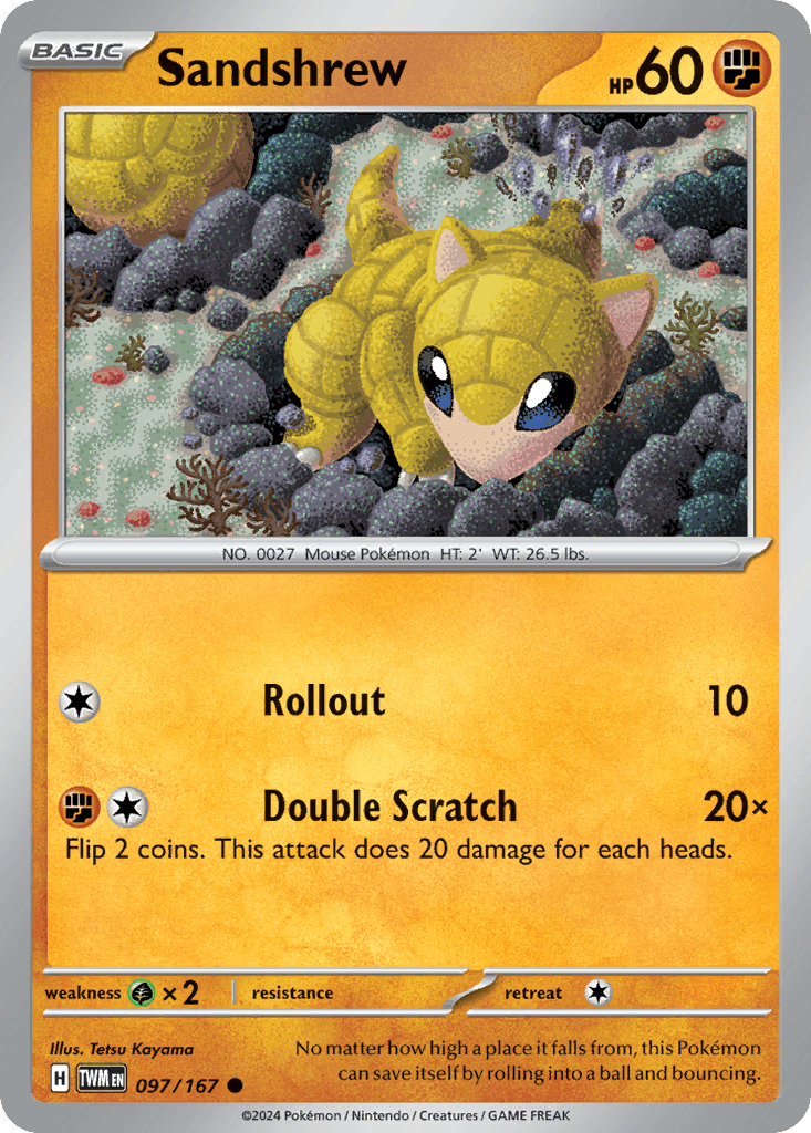 Sandshrew Pokémon card