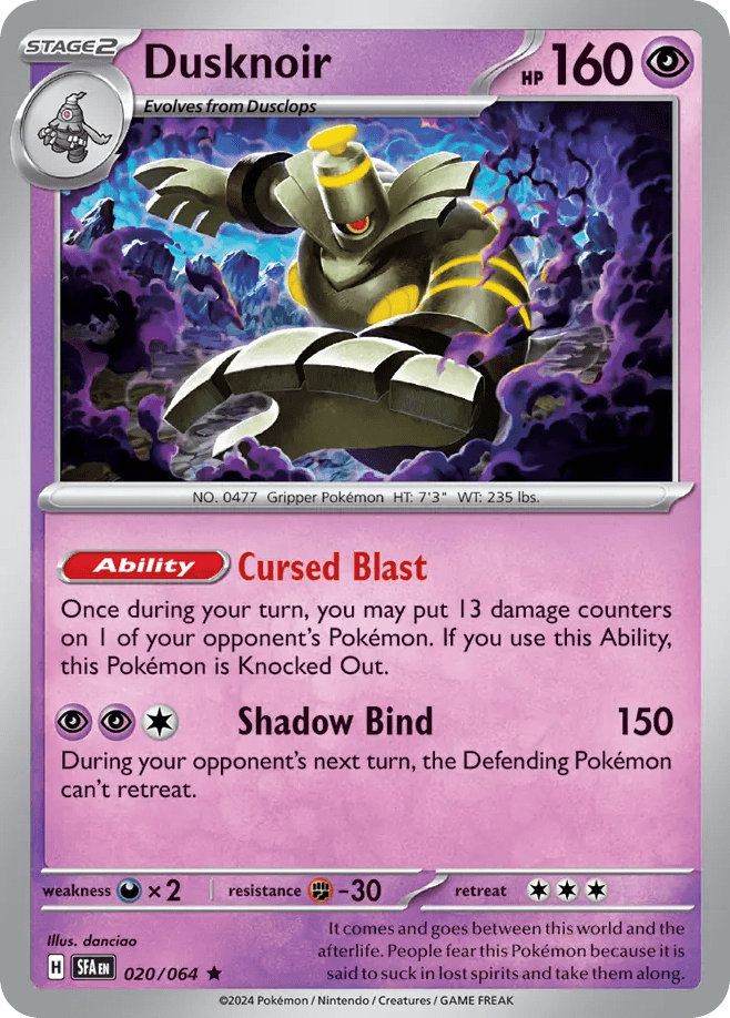 Dusknoir Pokémon card