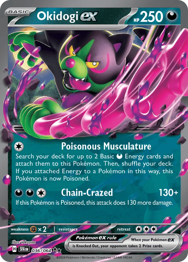 Okidogi ex Pokémon card