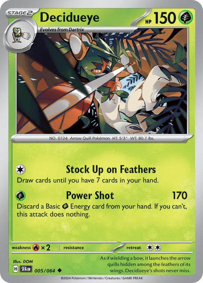 Decidueye Pokémon card