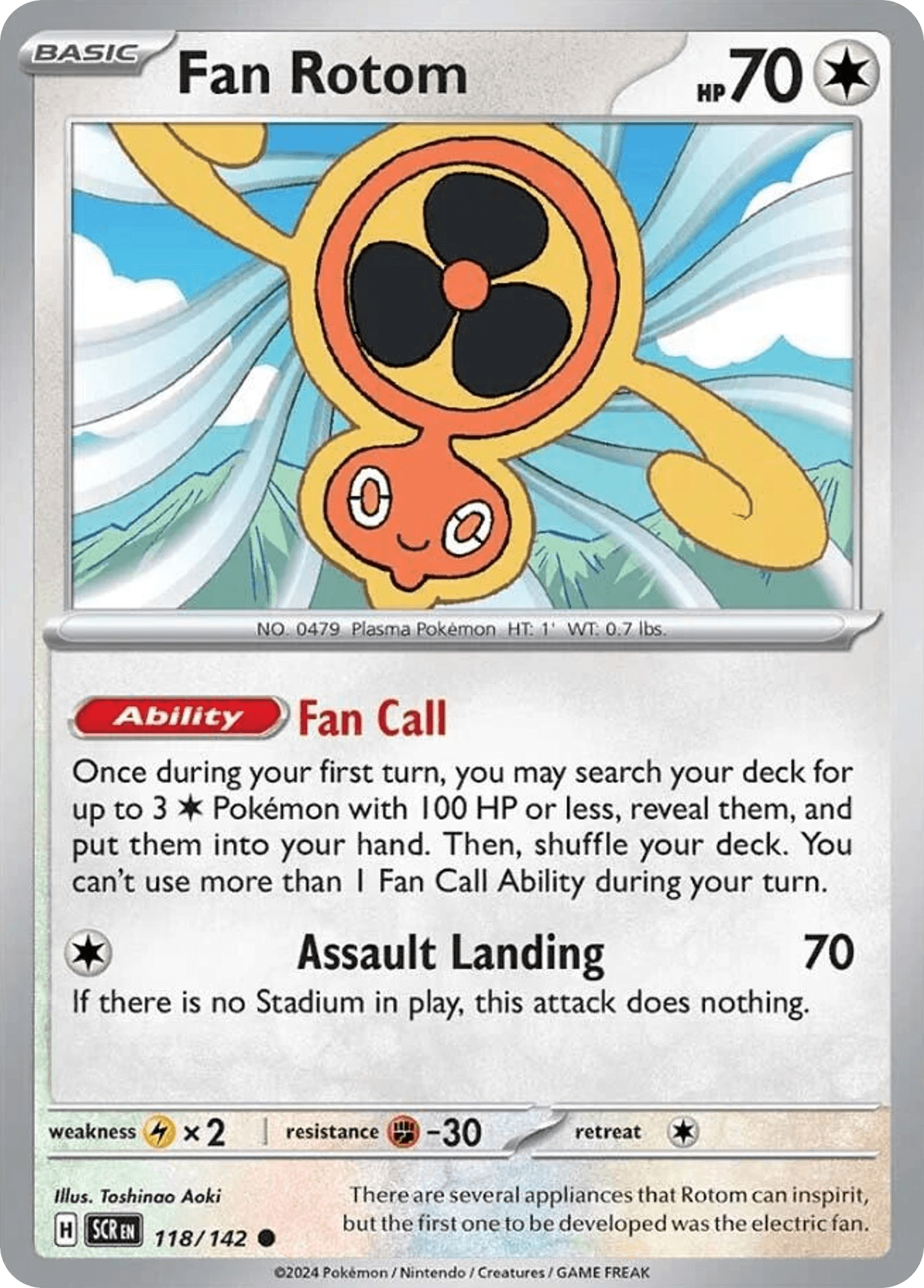 Fan Rotom Pokémon card