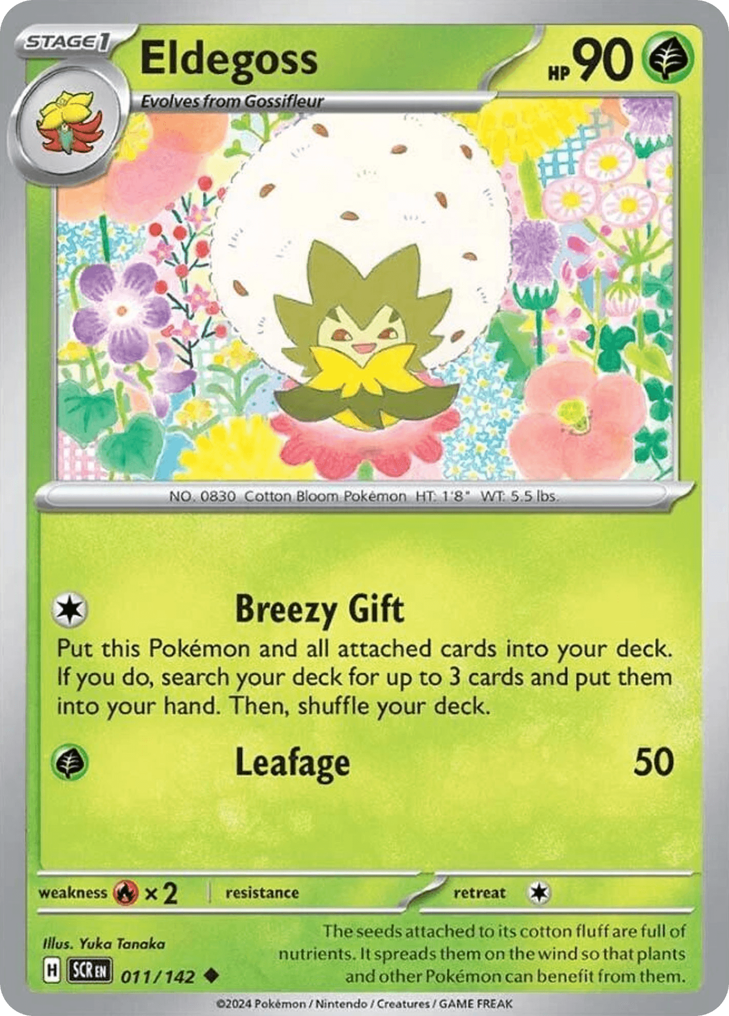 Eldegoss Pokémon card