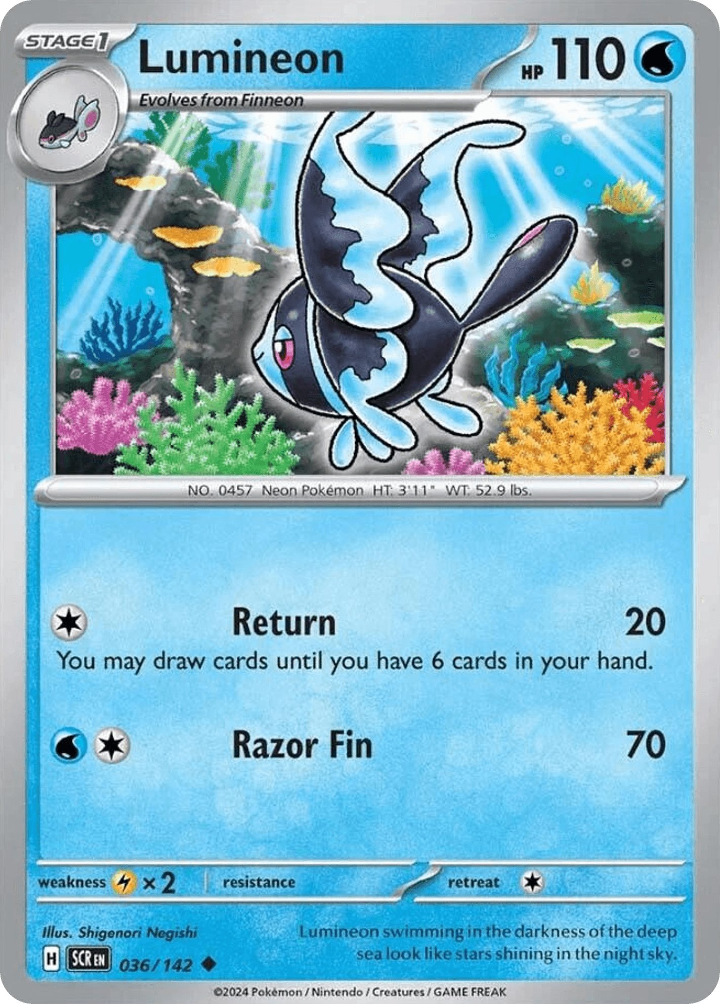 Lumineon Pokémon card