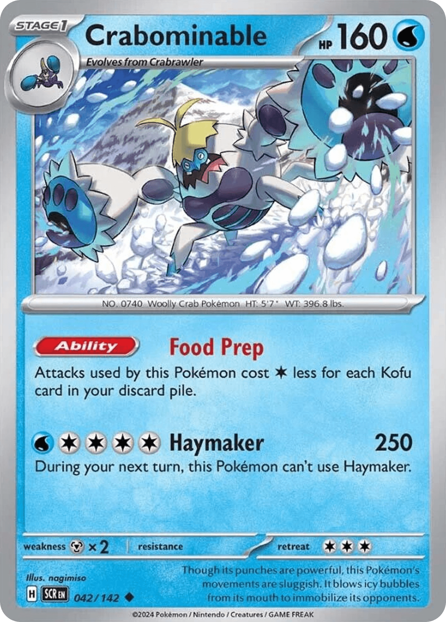 Crabominable Pokémon card