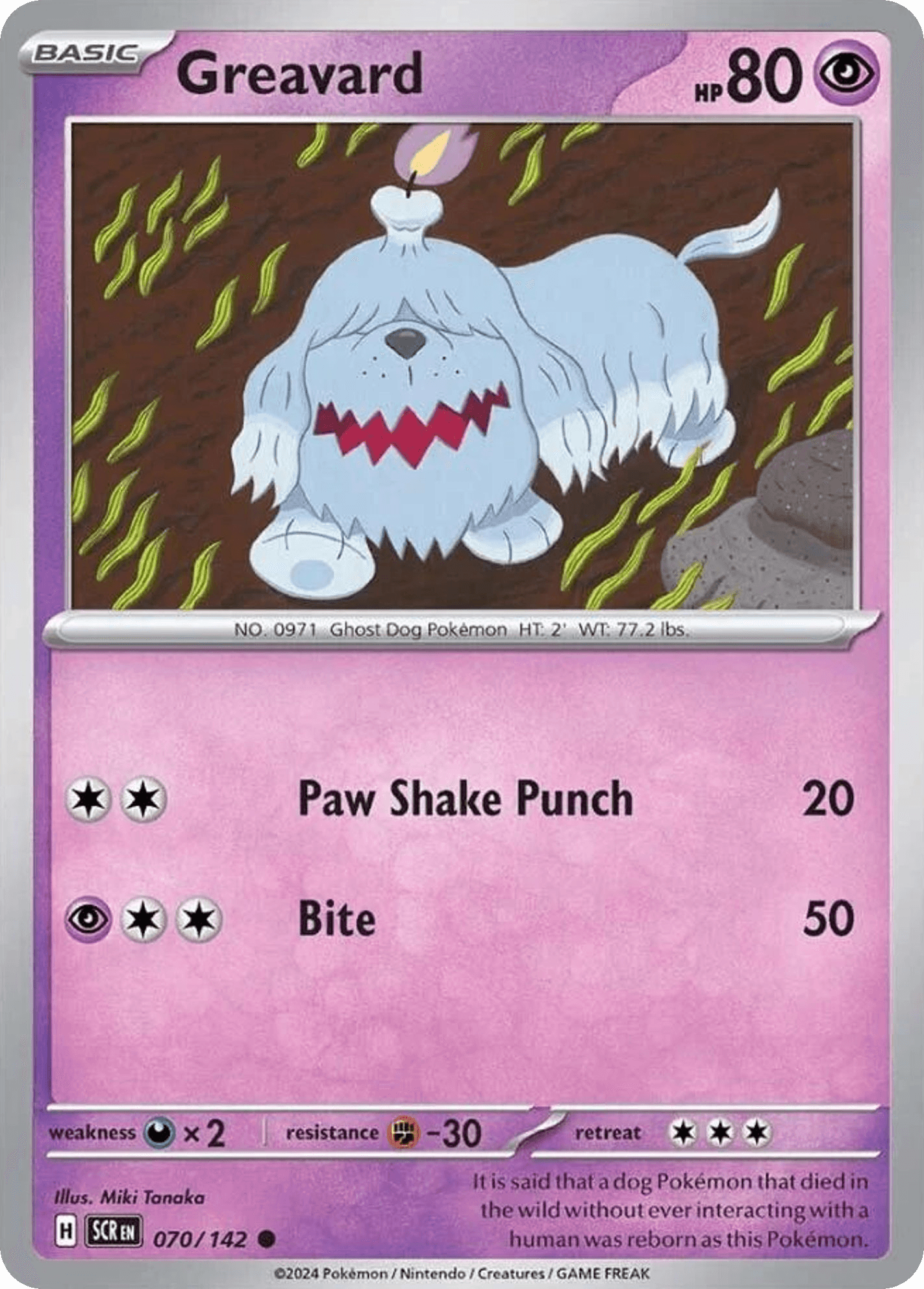 Greavard Pokémon card