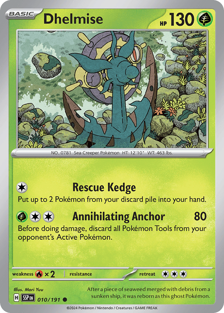 Dhelmise Pokémon card