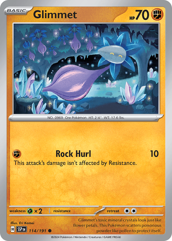 Glimmet Pokémon card