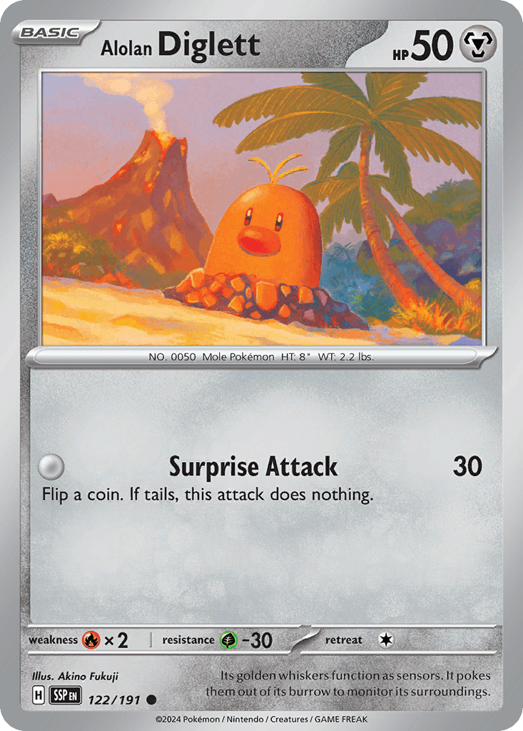 Alolan Diglett Pokémon card